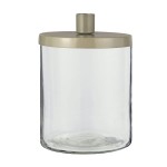 Szklany świecznik METAL LID 16,5 x 11 cm Ib Laursen 