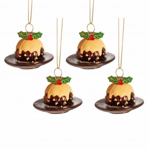 Zestaw dekoracji choinkowych 4 szt MINI CHRISTMAS PUDDINGS