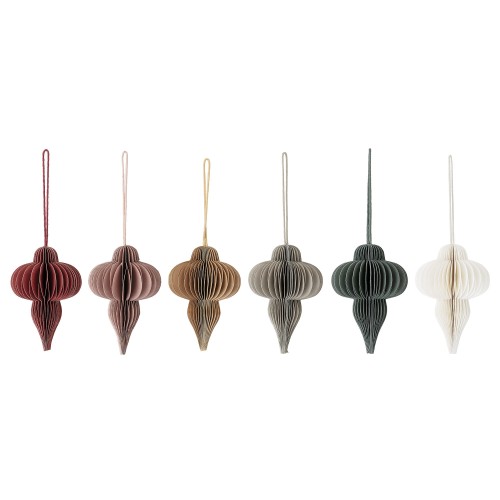 Zestaw 6 ozdób choinkowych MILAY ORNAMENT Bloomingville