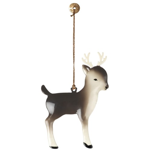 Dekoracja choinka BAMBI GREY z porożem