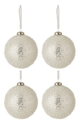 Zestaw 4 bombek PEARL ŚREDNICA 10,5 CM