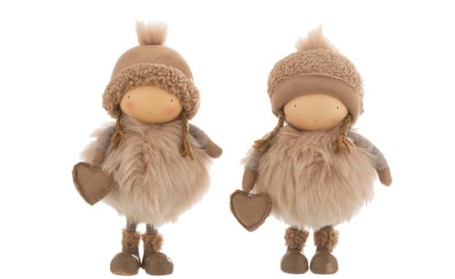Dekoracja świąteczna WINTER GIRL BEIGE
