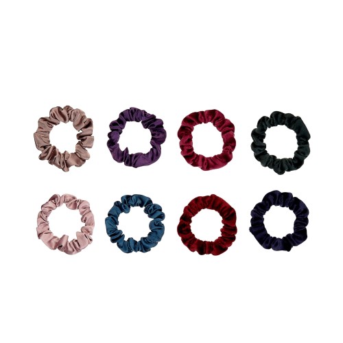 Zestaw aksamitnych i atłasowych gumek AUTUMN SCRUNCHIE PACK