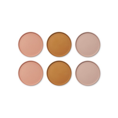 Zestaw płaskich talerzy ROSE MULTI MIX Liewood