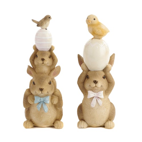 Dekoracja wielkanocna BUNNY EGG STACK 17 cm
