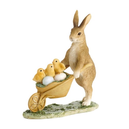Wielkanocny zając z koszykiem 17 cm