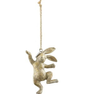 Zawieszka wielkanocna SEMINA DANCE GOLD RABBIT 10 cm Lene Bjerre  