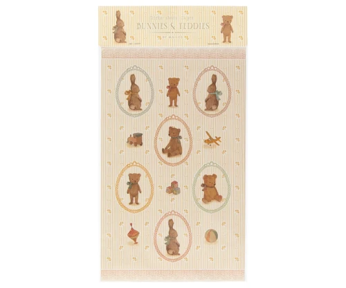 Zestaw naklejek 24 szt BUNNIES AND TEDDIES Maileg