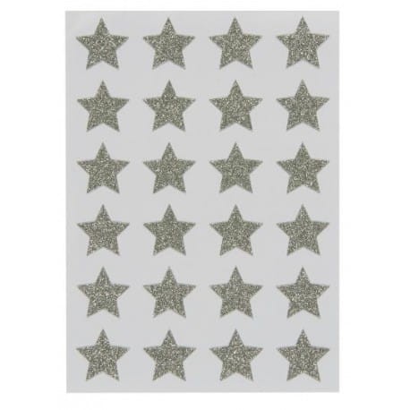 Zestaw świątecznych naklejek ozdobnych 24 STAR SET IB LAURSEN
