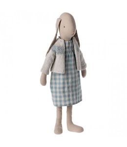 Króliczka CHECKED DRESS 62 cm Maileg