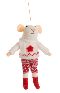 Dekoracja choinkowa MYSZKA ŚWIĄTECZNA BOY