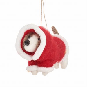 Dekoracja choinkowa PIESEK W UBRANKU