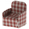Fotel dla myszek 8 cm RED CHECK Maileg