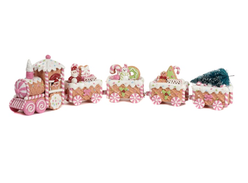 Dekoracyjny pociąg GINGERBREAD TRAIN 56 CM