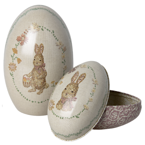 Zestaw 2 metalowych puszek EASTER EGG ROSE Maileg