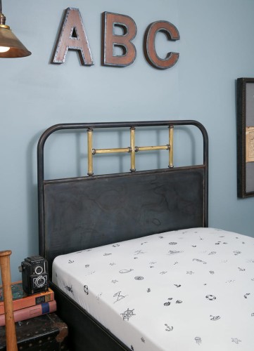 Fitted sheet 70 x 140 cm WHITE UNDER THE SEA Ndoto