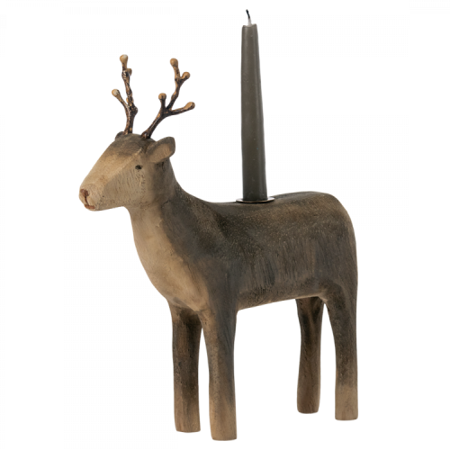 Drewniany świecznik REINDEER MEDIUM Maileg