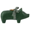 Drewniany świecznik MEDIUM DARK GREEN PIG Maileg