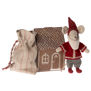 Myszka SANTA MOUSE w piernikowym domku Maileg