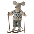 Myszka narciarka DAD WINTER MOUSE Maileg