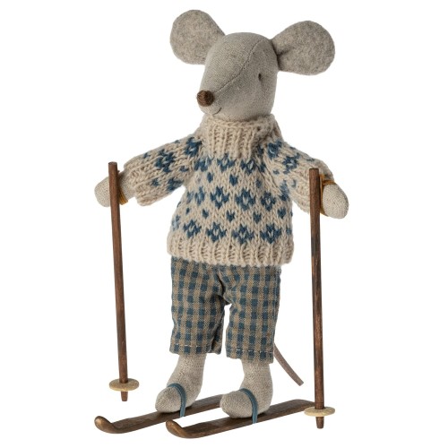 Myszka narciarka DAD WINTER MOUSE Maileg