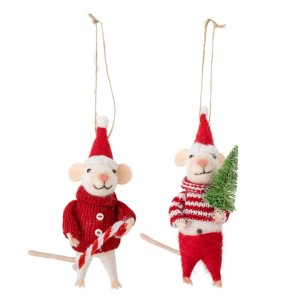 Zestaw dekoracji choinkowych CHRISTMAS MOUSE Bloomingville 