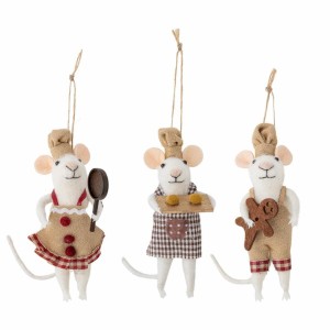 Zestaw dekoracji choinkowych GINGER MOUSE Bloomingville  