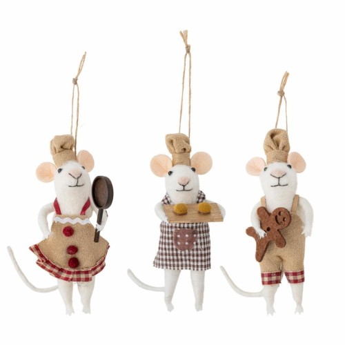 Zestaw dekoracji choinkowych MOUSE Bloomingville