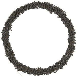 Wieniec z drewnianych koraliczków ciemny 34 cm Ib Laursen 