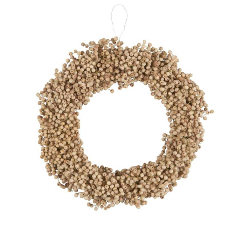 Wieniec z gęstych koralików IB LAURSEN wooden beads wreath