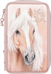 Piórnik trzykomorowy z wyposażeniem ROSE HORSE 