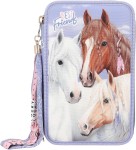 Piórnik trzykomorowy z wyposażeniem LILA HORSE  