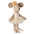 Myszka BALLERINA LITTLE SISTER OFF WHITE Maileg