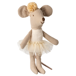Myszka BALLERINA LITTLE SISTER OFF WHITE Maileg 