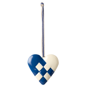 Dekoracja choinkowa BRAIDED HEART DARK BLUE Maileg