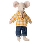Myszka DAD YELLOW SHIRT 15 cm Maileg  