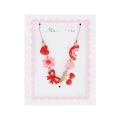 Emaliowany naszyjnik HEARTS &amp; CHERRIES Meri Meri