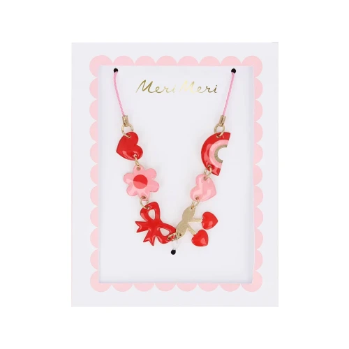 Emaliowany naszyjnik HEARTS &amp; CHERRIES Meri Meri