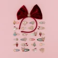 Opaska do włosów CHRISTMAS RED VELVET BOW Mimi &amp; Lula