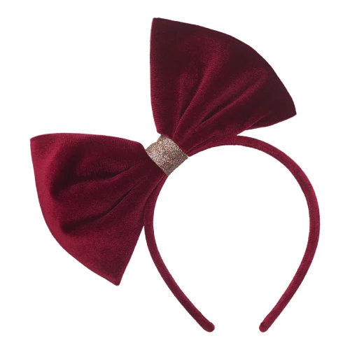 Opaska do włosów CHRISTMAS RED VELVET BOW Mimi &amp; Lula