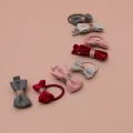 Zestaw aksamitnych gumek VELVET BOW Mimi &amp; Lula
