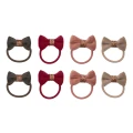 Zestaw aksamitnych gumek VELVET BOW Mimi &amp; Lula