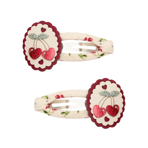 Zestaw spinek SCALLOPED FRAMED CHERRIES
