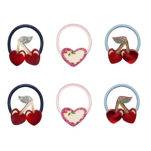 182068-14 Zestaw gumek RED CHERRIES MINI PONIES Mimi &amp; Lula