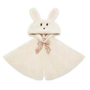 Puchata peleryna BUNNY CAPE CREAM Mimi & Lula