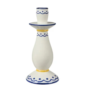 Świecznik porcelanowy WHITE W /BLUE Ib Laursen