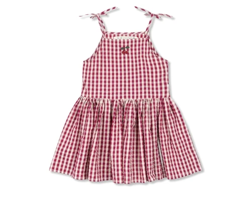 Sukienka ISOTTA RASPBERRY CHECK 3-10 Y Konges Slojd