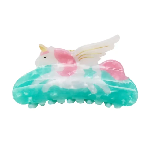 Emaliowana klamra do włosów UNICORN ACETATE