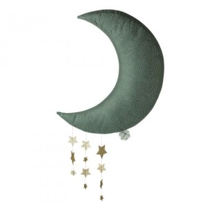 Wisząca dekoracja MOON WITH STARS GREY 45 cm