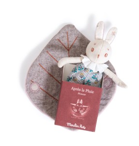 Przytulanka w śpiworku liść MOUSSE Moulin Roty